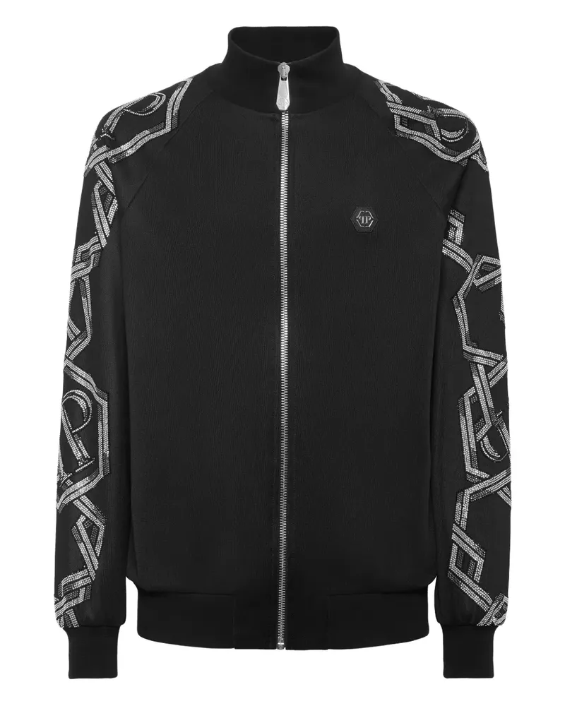 Philipp Plein Sportjacke mit Kettendetail - Schwarz Schwarz