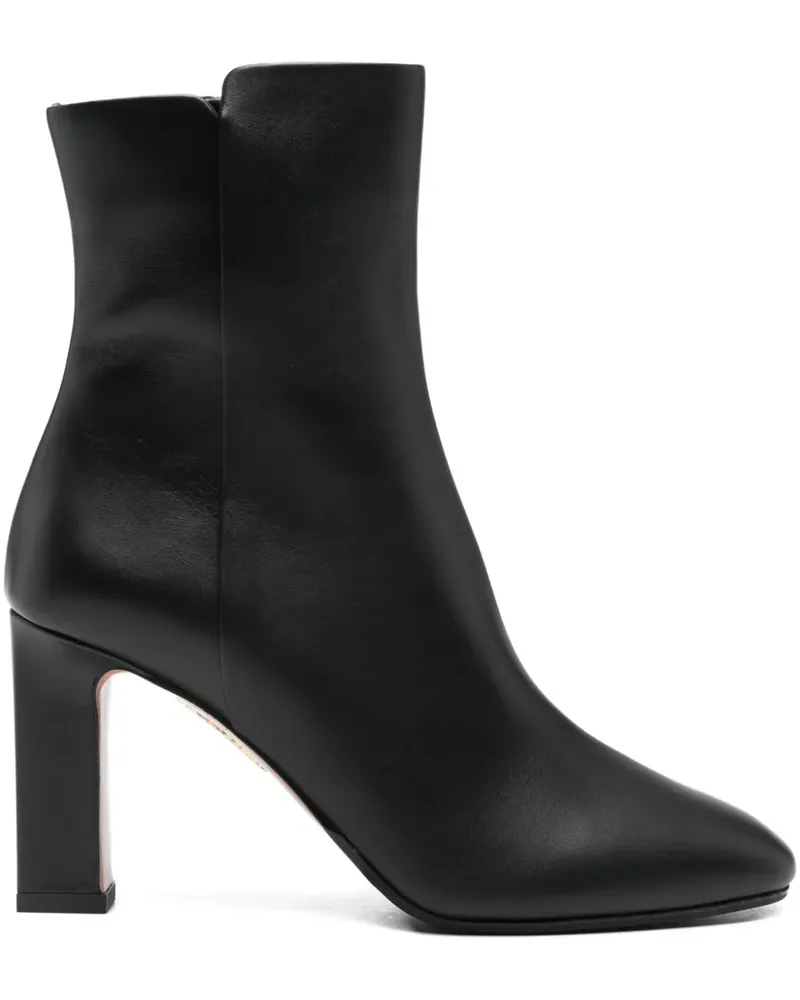 Aquazzura Stiefel mit runder Kappe 80mm - Schwarz Schwarz