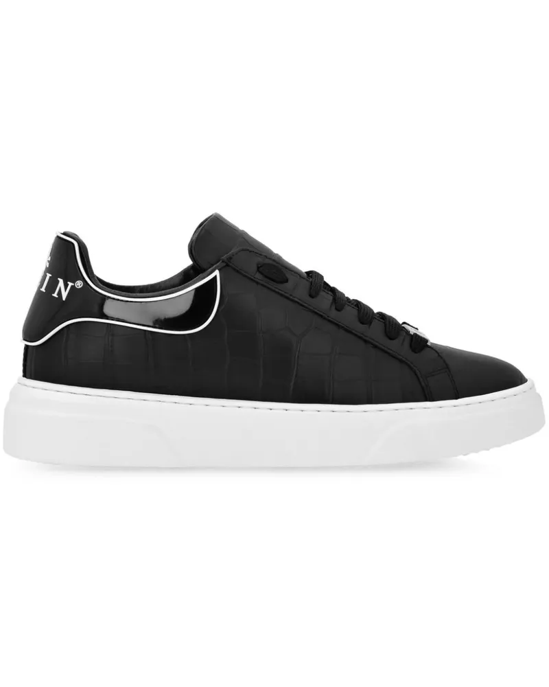 Philipp Plein Crocco Big Bang Runner Sneakers - Schwarz Schwarz