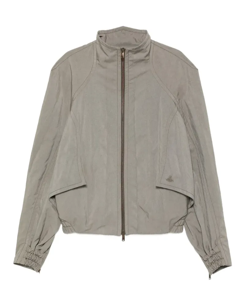 Vivienne Westwood Orb-embroidered zip-up jacket - Grau Grau