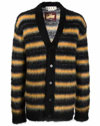 Marni Gestreifter Cardigan Schwarz