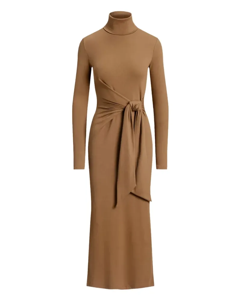 Ralph Lauren Midikleid mit Stehkragen - Braun Braun