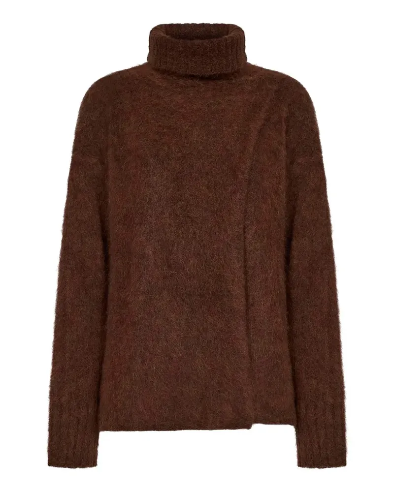 Uma Wang wrap-effect turtleneck sweater - Braun Braun