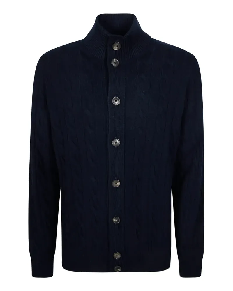 Filippo de Laurentiis cable-knit button-up cardigan - Blau Blau
