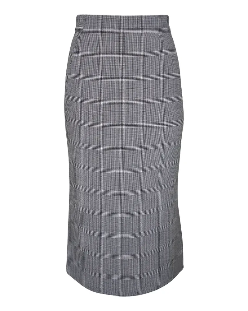 Akris Karierter Midirock - Grau Grau