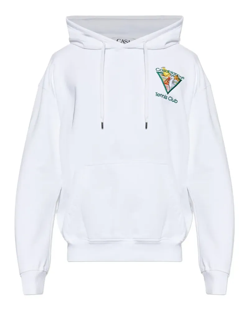 Casablanca Paris Tennis Club embroidered hoodie - Weiß Weiß