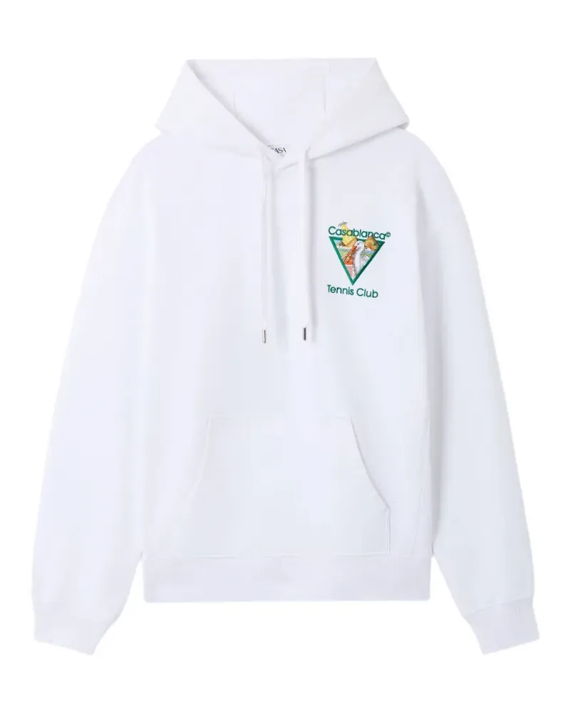 Casablanca Paris Hoodie mit "Tennis Club"-Stickerei - Weiß Weiß