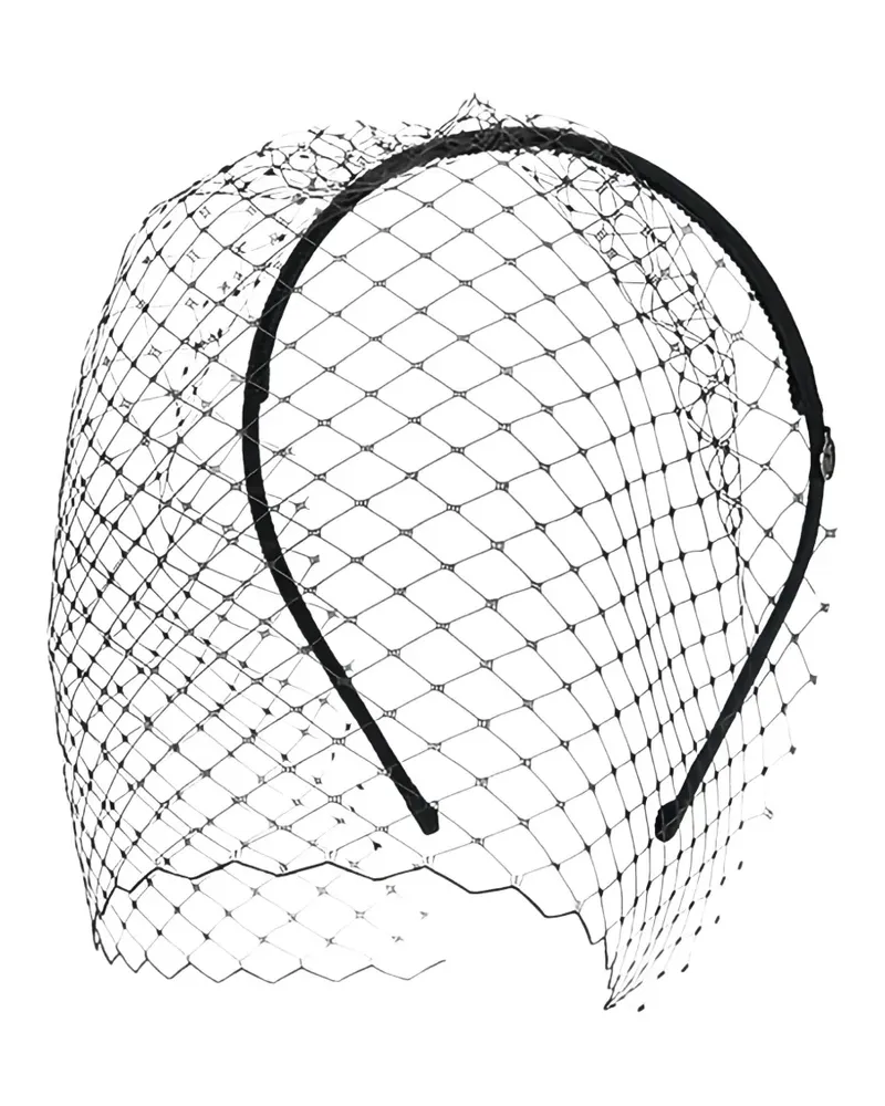 Maison Michel Haarreif mit Schleier - Schwarz Schwarz