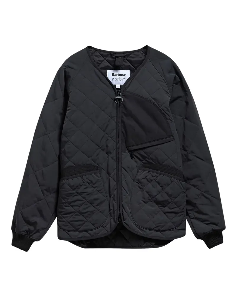 Barbour x Norbit Steppjacke mit Einsätzen - Schwarz Schwarz