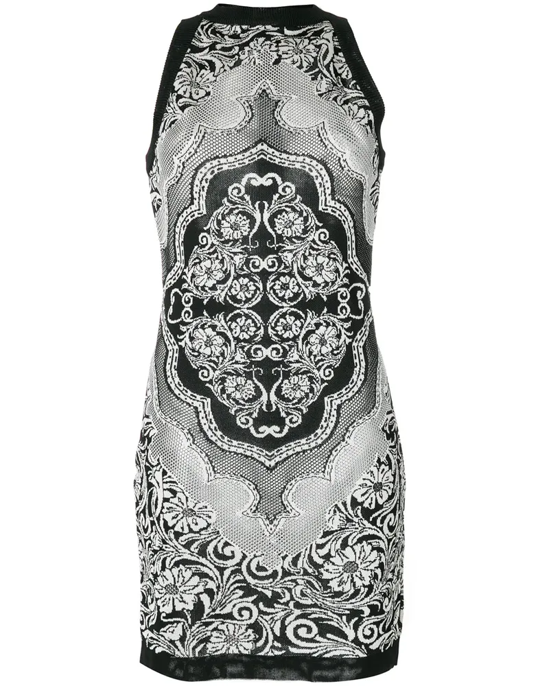 Balmain Jacquard-Kleid mit rundem Ausschnitt - Schwarz Schwarz