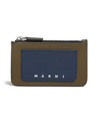 Marni Kartenetui mit Logo-Print Blau