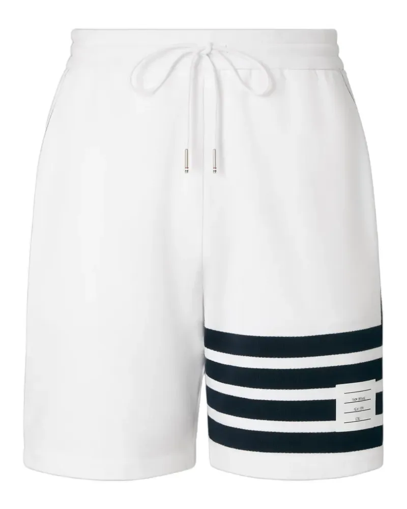 Thom Browne Joggingshorts mit Logo-Streifen - Weiß Weiß