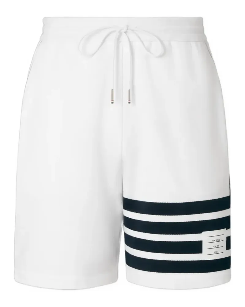 Thom Browne Shorts mit Logo-Streifen - Weiß Weiß