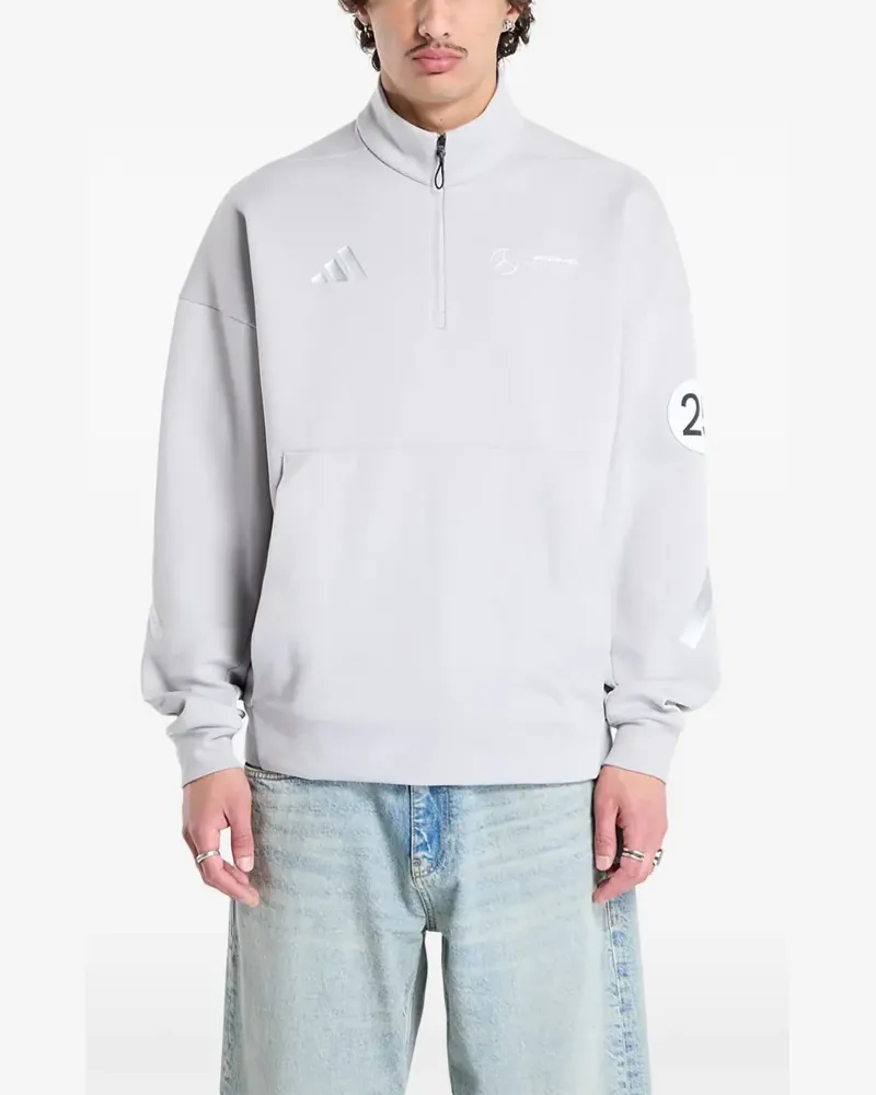 adidas x Mercedes AMG Petronas Formula One Team Sweatshirt mit Reißverschluss - Grau Grau