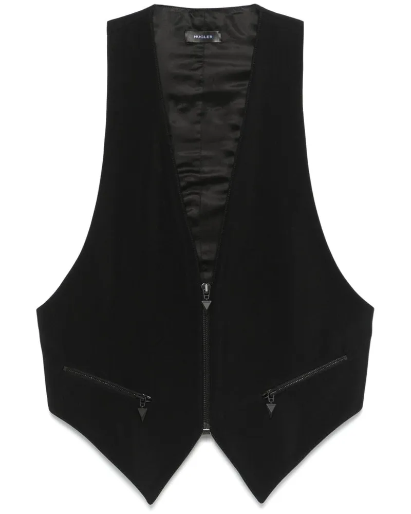 Thierry Mugler Klassische Weste - Schwarz Schwarz