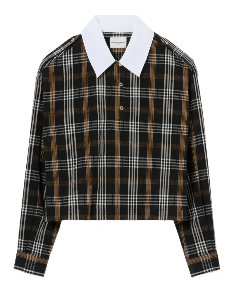 Claudie Pierlot Karierte Bluse - Schwarz Schwarz