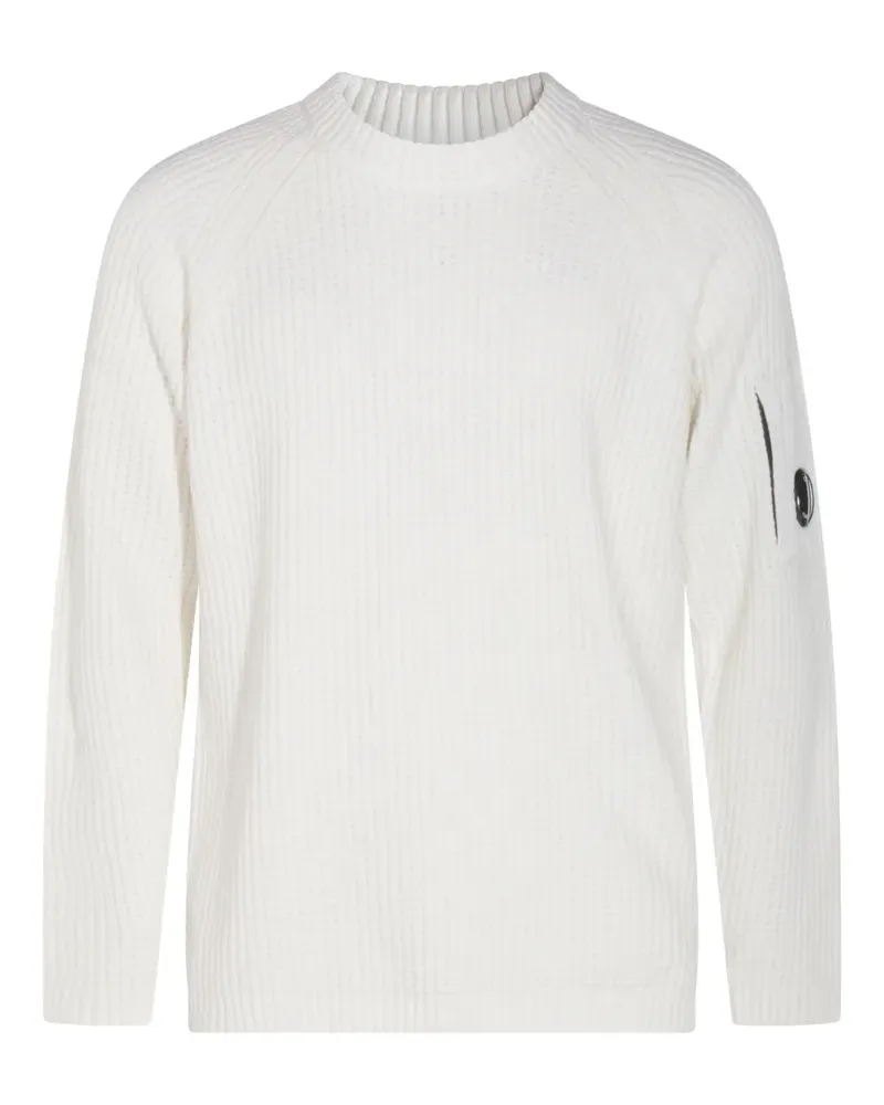 C.P. Company Pullover mit Logo-Patch - Weiß Weiß