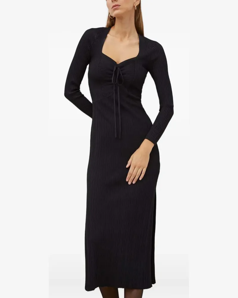 ba&sh Edora ribbed midi dress - Schwarz Schwarz