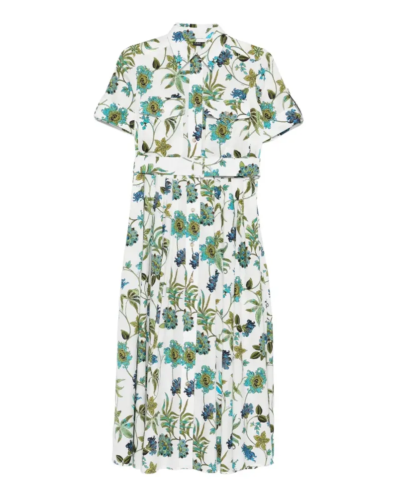 Fay Kleid mit Blumenmuster - Weiß Weiß