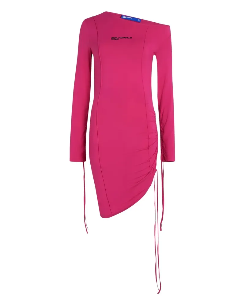 Karl Lagerfeld Schulterfreies Kleid mit Kordelzug - Rosa Rosa