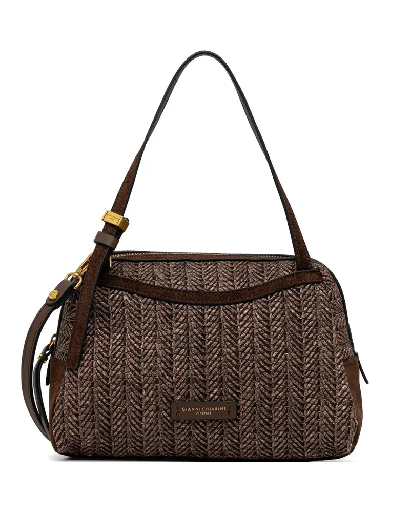 Gianni Chiarini Alifa herringbone textured cross body bag - Braun Braun