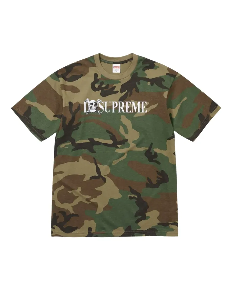 Supreme Being T-Shirt mit Totenkopf - Grün Grün