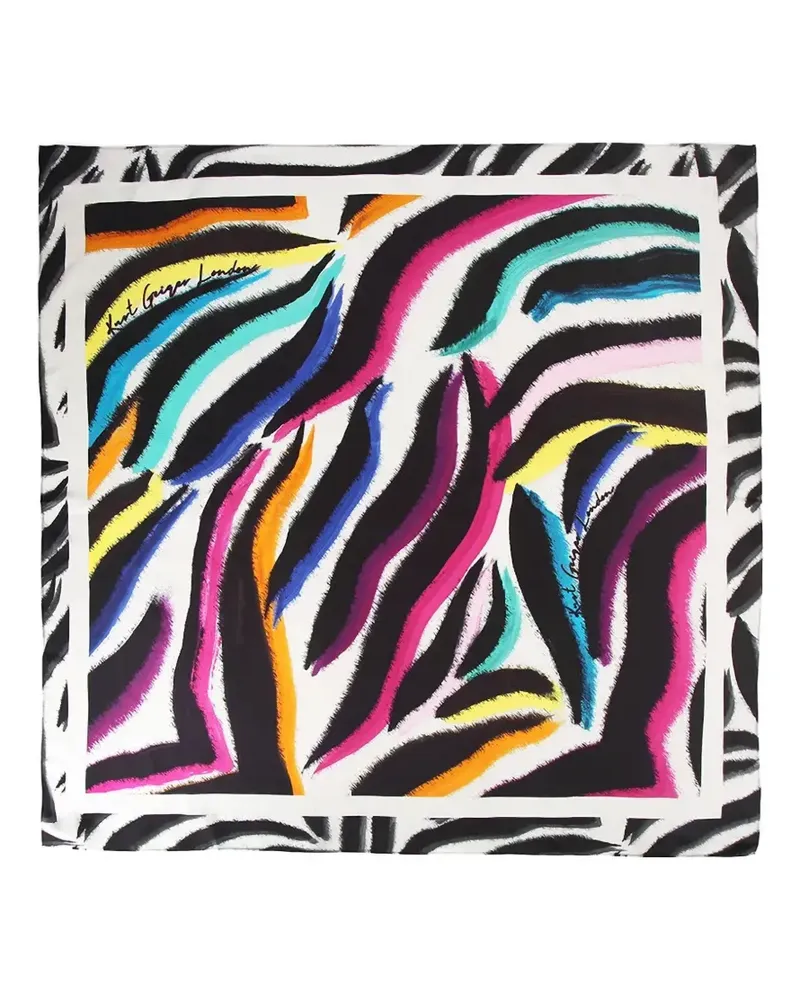 Kurt Geiger zebra-print scarf - Weiß Weiß