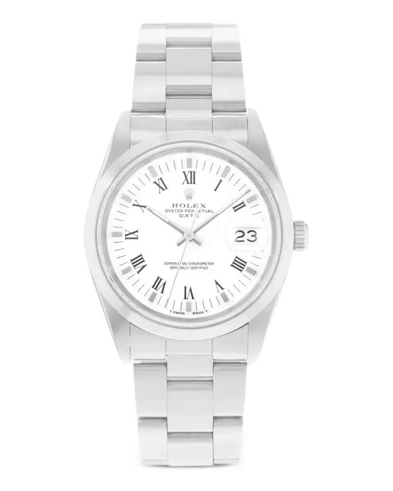 Rolex Oyster Perpetual Date Armbanduhr 34mm - Weiß Weiß