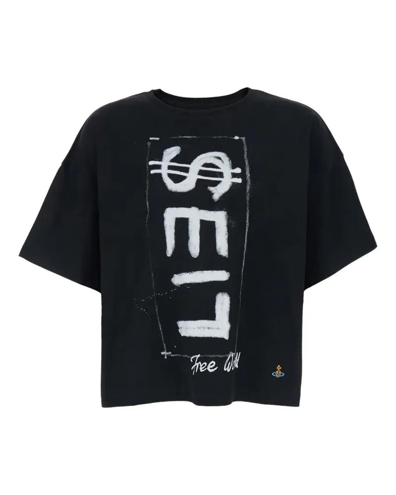 Vivienne Westwood T-Shirt mit grafischem Print - Schwarz Schwarz