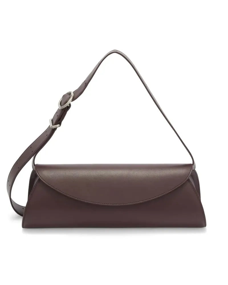 Jil Sander Cannolo Grande Schultertasche - Braun Braun