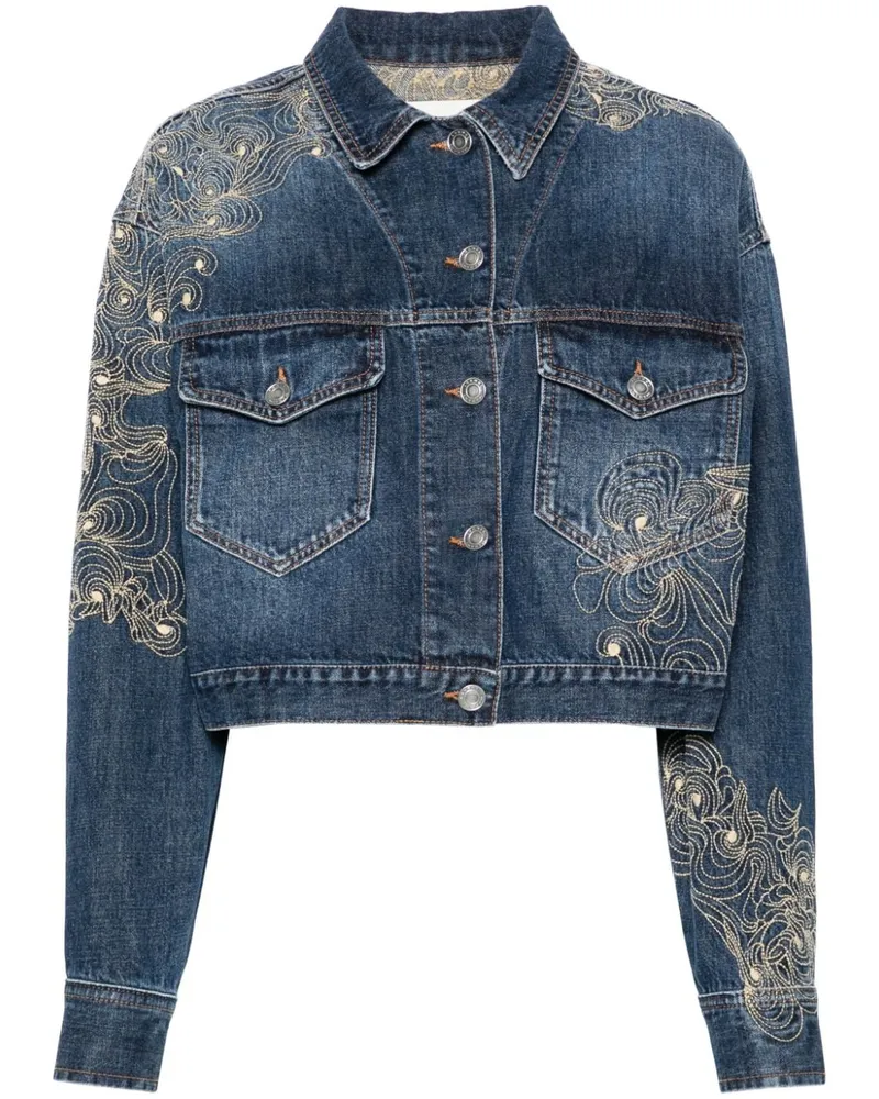 Isabel Marant Isleya Cropped-Jeansjacke - Blau Blau
