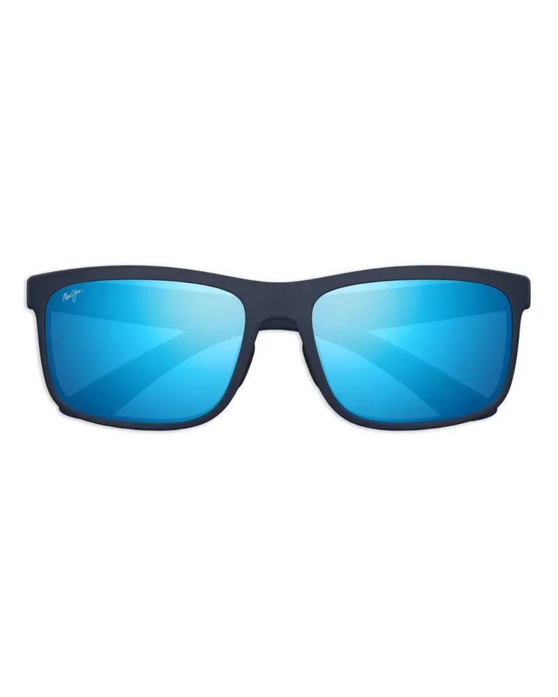 Maui Jim Sonnenbrille mit eckigem Gestell - Blau Blau