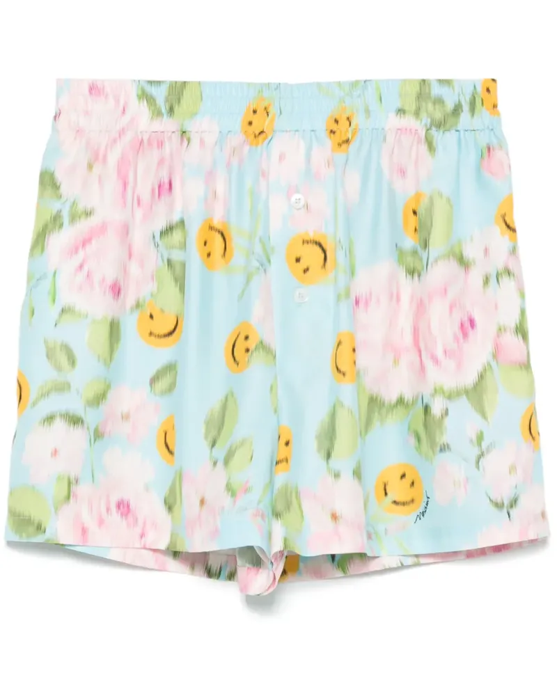 Moschino Shorts mit Blumen-Print - Blau Blau