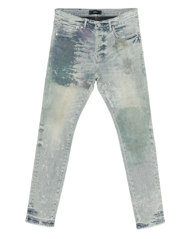 PURPLE BRAND Jeans im Distressed-Look - Blau Blau