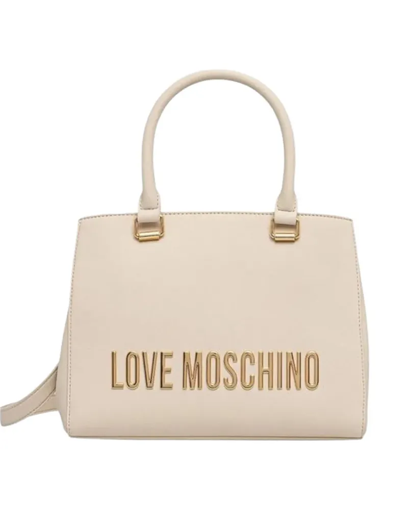 Moschino logo-lettering tote bag - Nude Nude