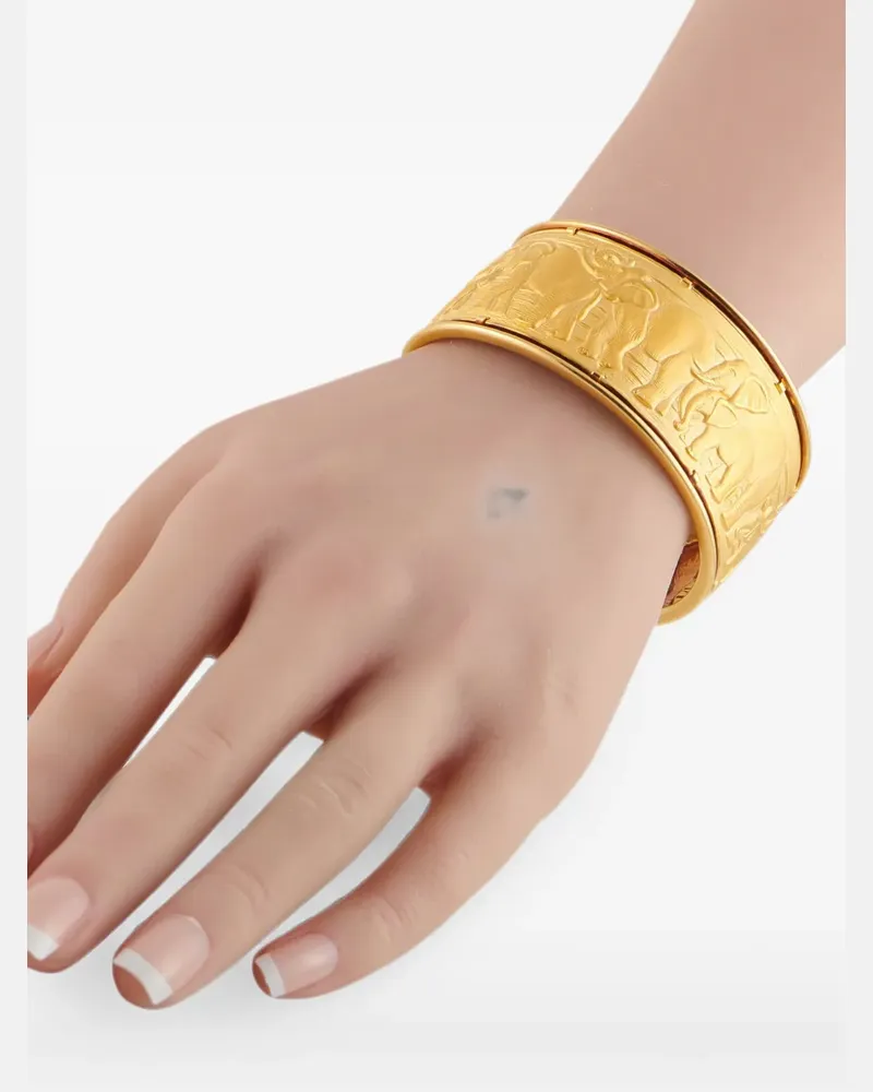 Carrera Y Carrera engraved cuff bracelet - Gold Gold
