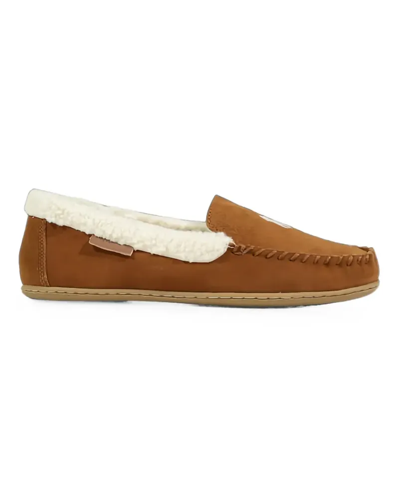 Ralph Lauren shearling-trim whipstitch loafers - Braun Braun