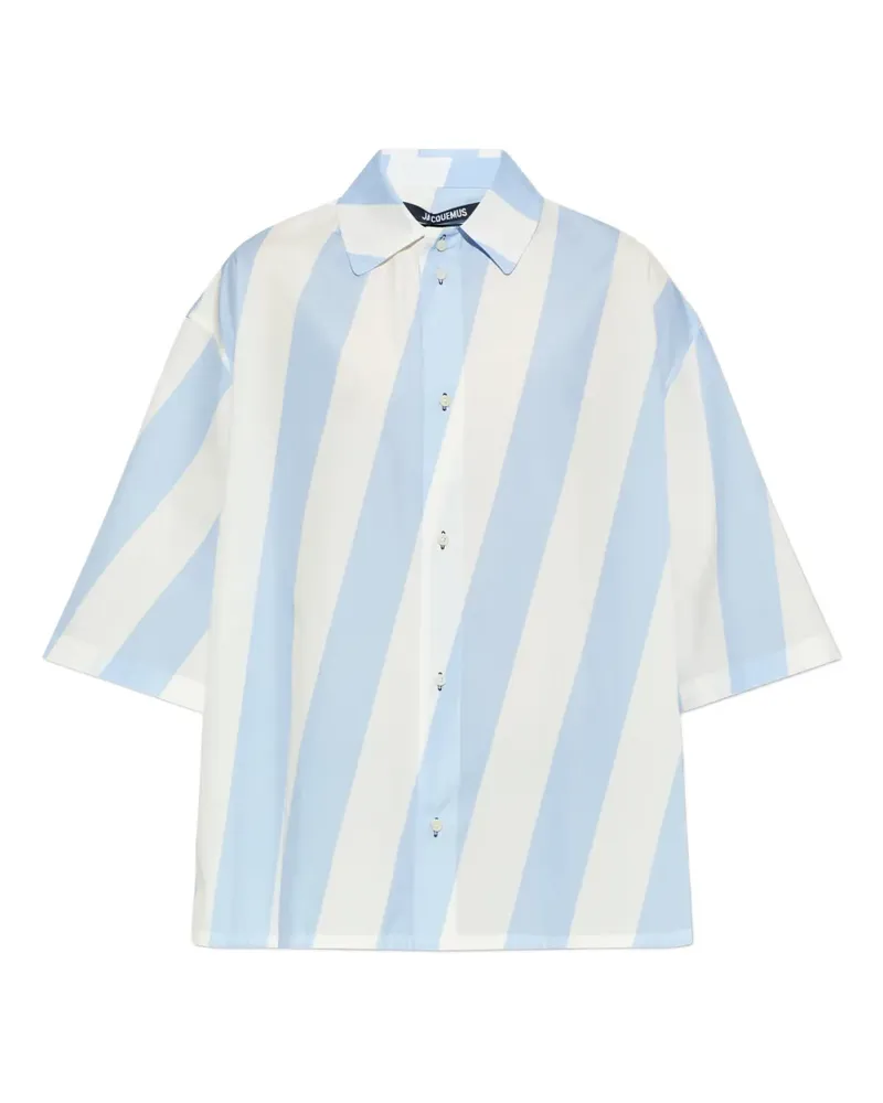 Jacquemus striped short-sleeve shirt - Blau Blau