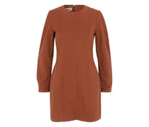 Alfreda Kleid mit Puffärmeln - Braun