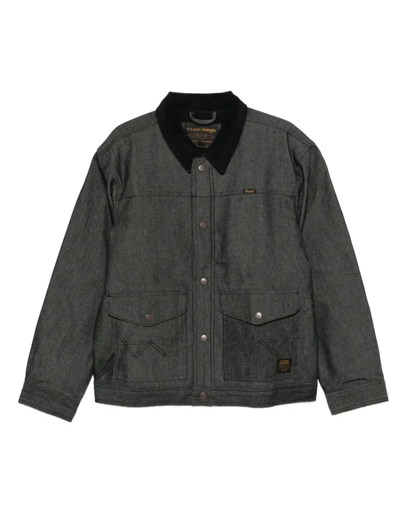 Filson x Wrangler corduroy-collar denim jacket - Schwarz Schwarz