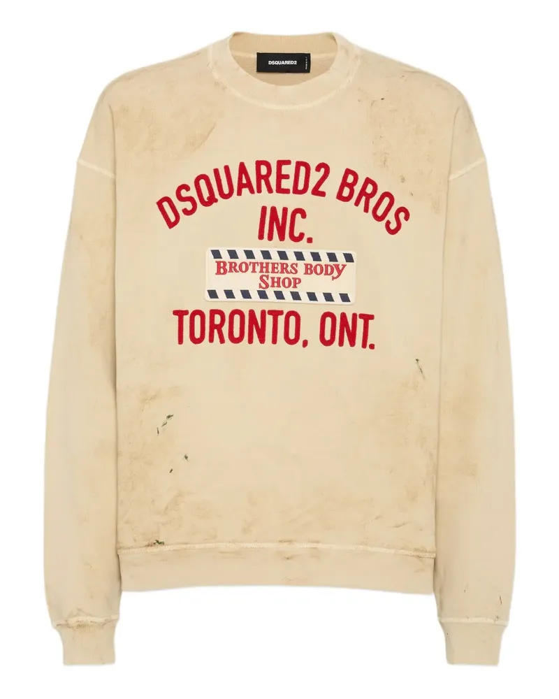 Dsquared2 Sweatshirt mit Slogan-Stickerei - Nude Nude