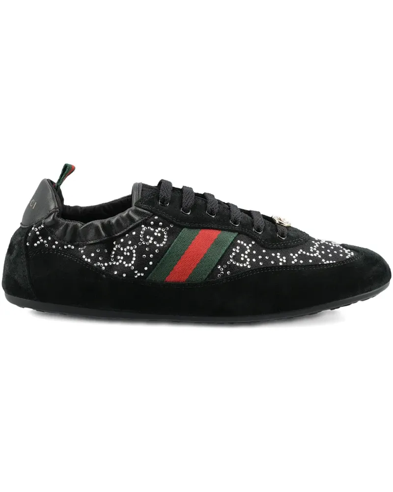 Gucci Shift GG crystal sneakers - Schwarz Schwarz