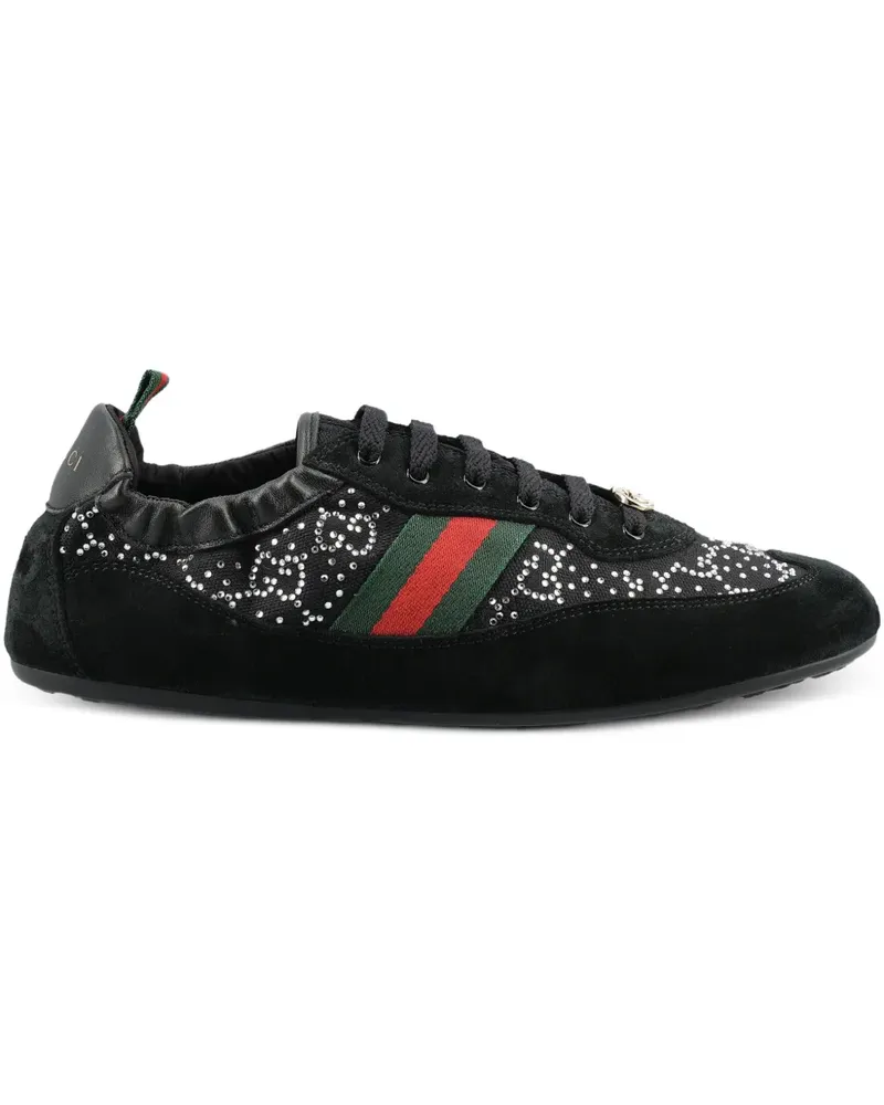 Gucci Shift GG Sneakers mit Kristallen - Schwarz Schwarz