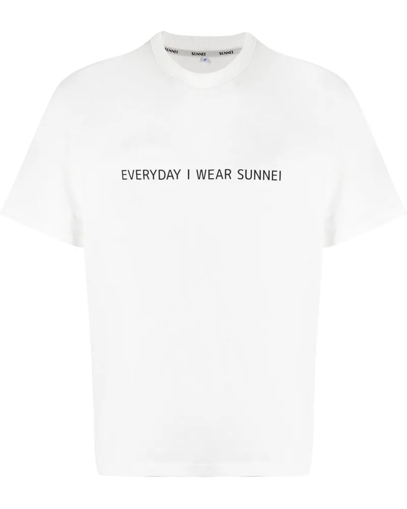 SUNNEI T-Shirt mit Slogan-Print Weiß