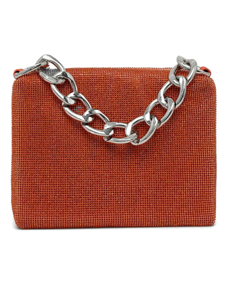 Patrizia Pepe Schultertasche mit Kettenriemen - Orange Orange