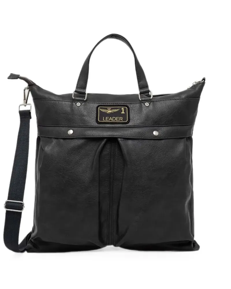 Aeronautica Militare logo-patch shoulder bag - Schwarz Schwarz
