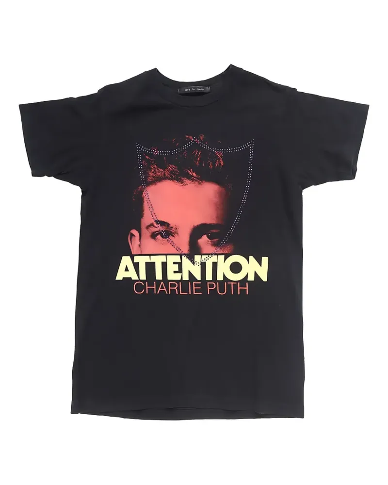 HTC Hollywood Trading Company Charlie Puth Lux T-Shirt - Schwarz Schwarz