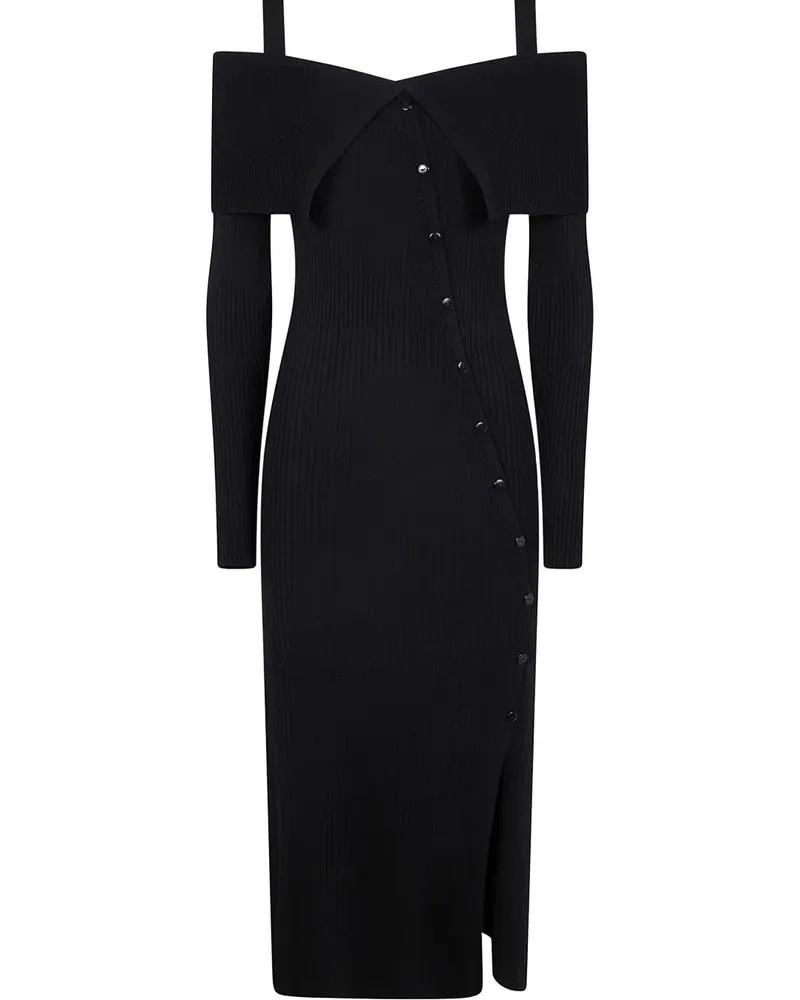 Twin-Set Schulterfreies Kleid - Schwarz Schwarz