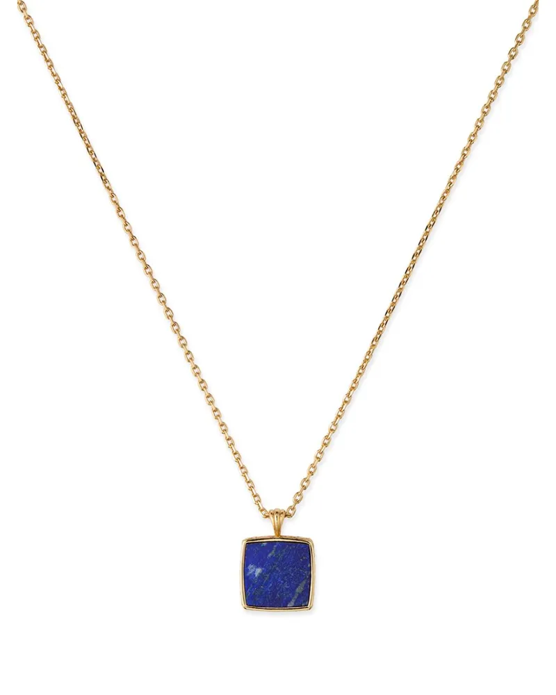 Emanuele Bicocchi Halskette mit eckigem Lapislazuli-Anhänger - Gold Gold