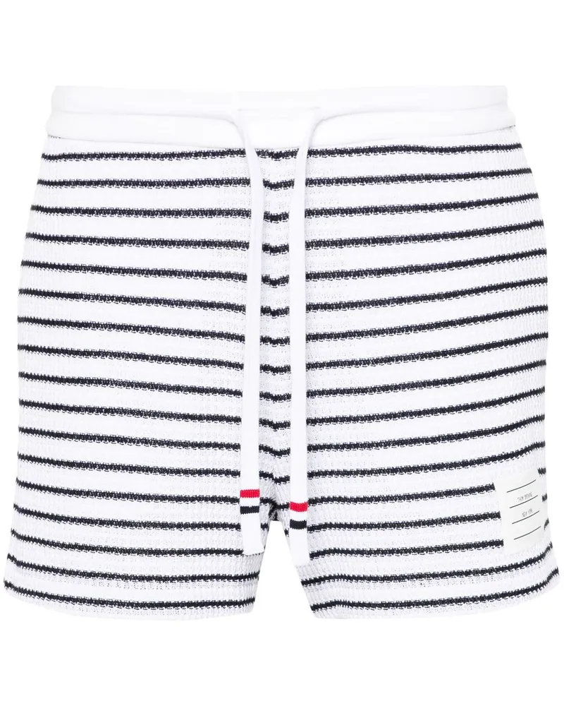 Thom Browne Gestreifte Shorts - Weiß Weiß